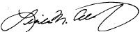 An illustration and picture of a signature